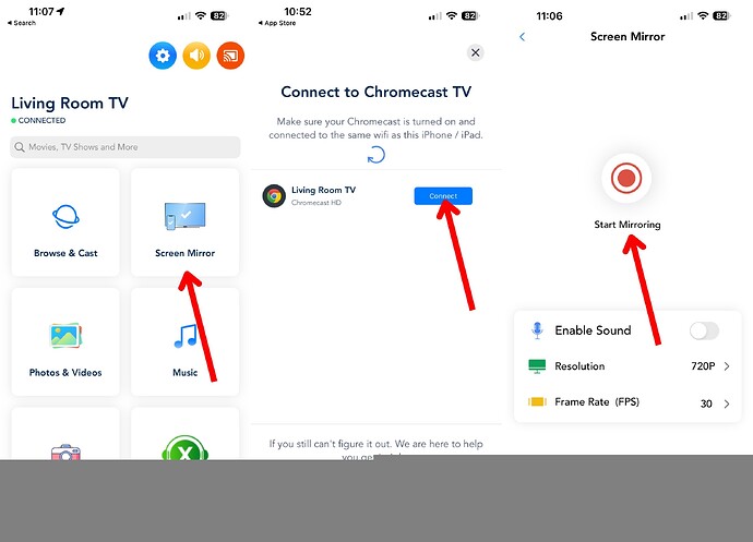 Streamer for Chromecast TVs screenshots