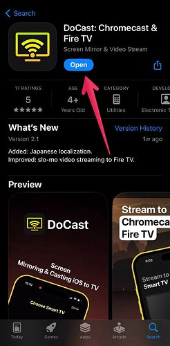 Download DoCast from the App Store on your iPhone