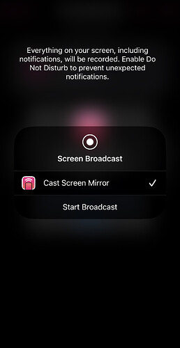 Screen mirroring iPhone using Replica