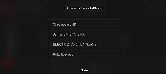 Select Chromecast