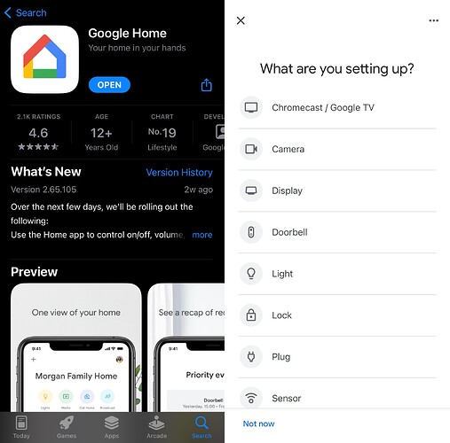 Setting up Chromecast using Google Home on iPhone