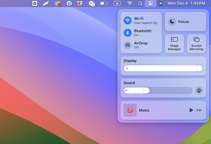 Open the Control Center on your Mac and tap on the Screen Mirroring button